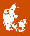 DK Kort Hvid Orange